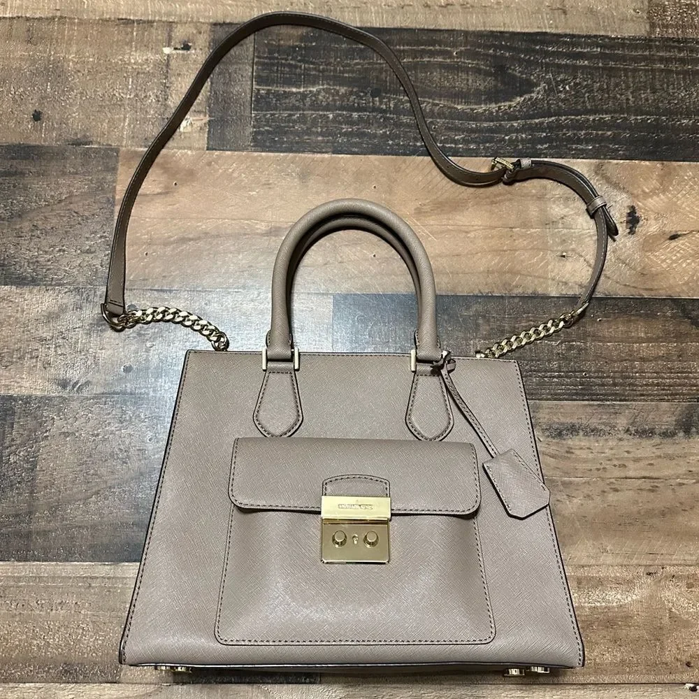 Michael Kors Bridgette Medium Saffiano Leather Satchel